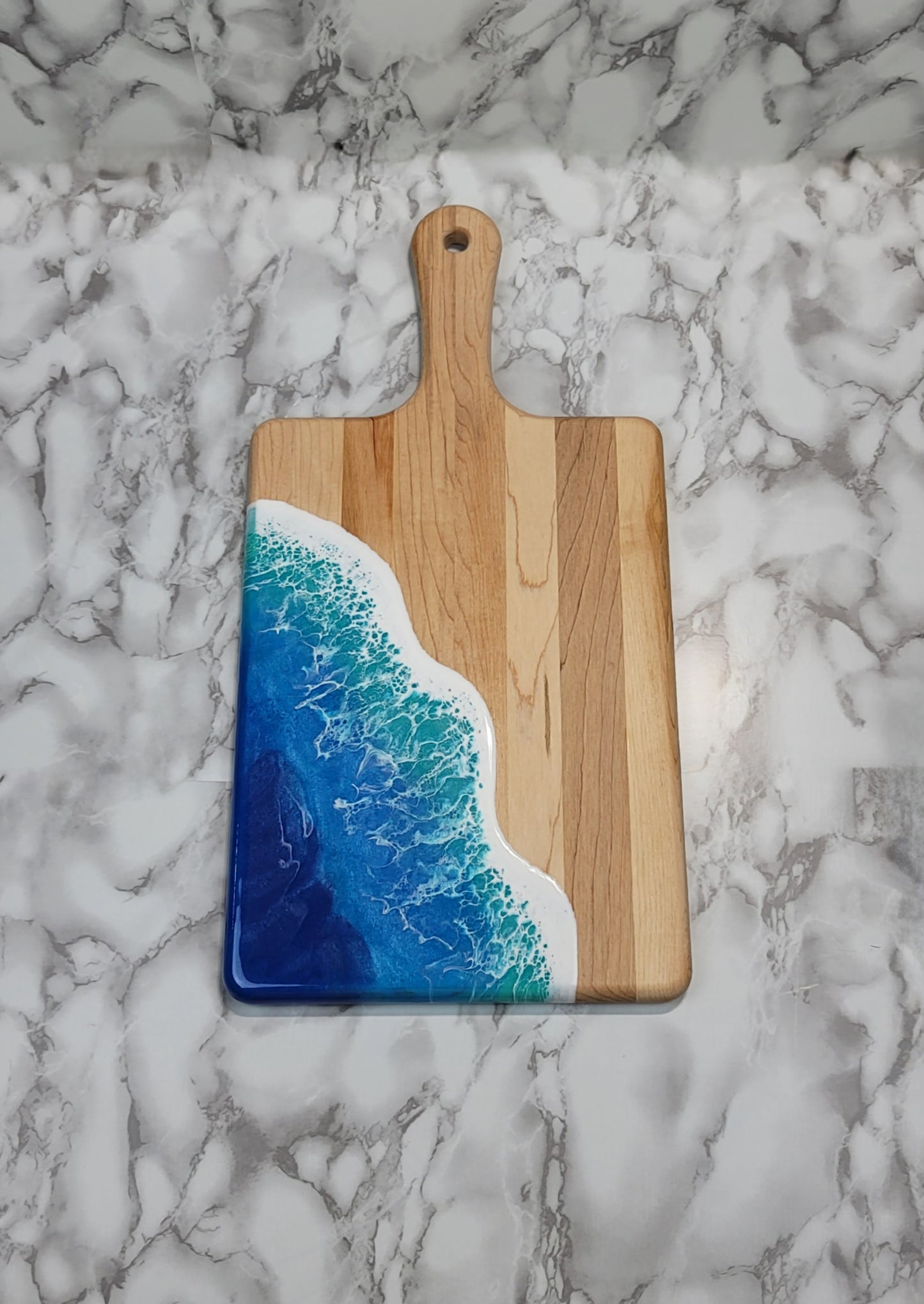 Canadian Maple Wood Paddle Board with Ocean Resin Design